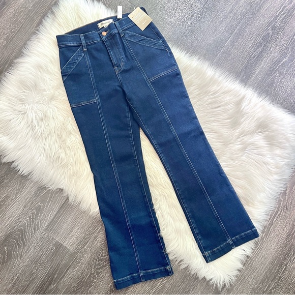 Madewell Denim - MADEWELL Mid Rise Kick Out Crop Jeans in Luana Wash: Seam Edition Denim 27 NWT